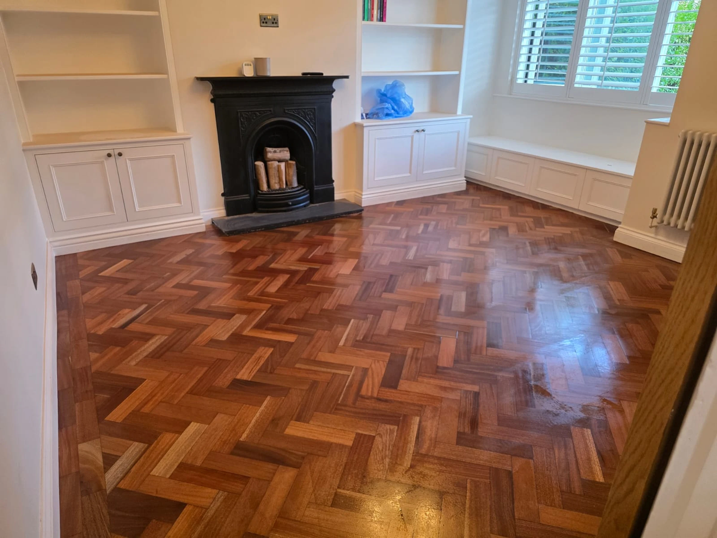 Restored parquet finish